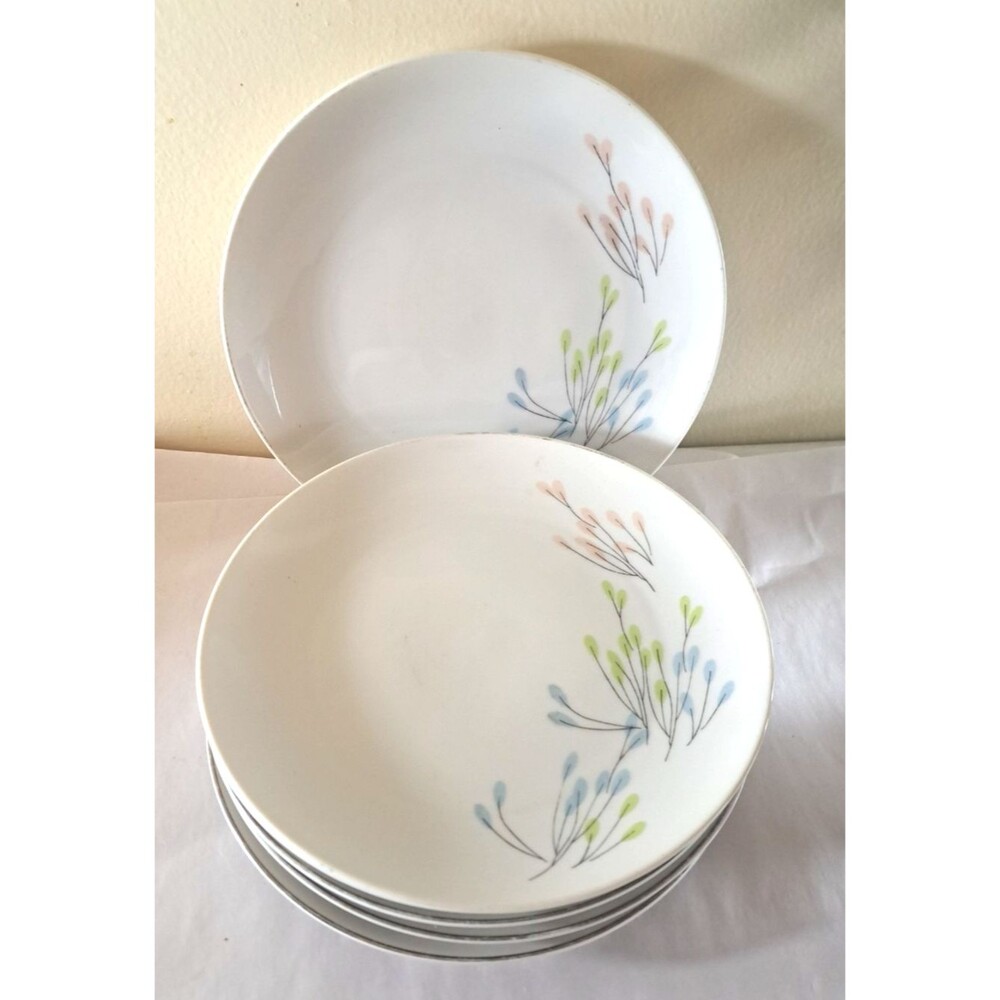 Vita Craft Symphony Salad Plates Set Of 6 MCM Atomic Flower Germany 7 5/8"